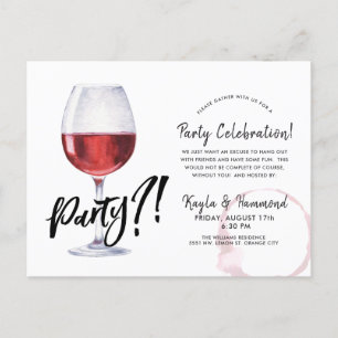 Wine Glass Humor Non-Occassion Celebration Postc Postcard