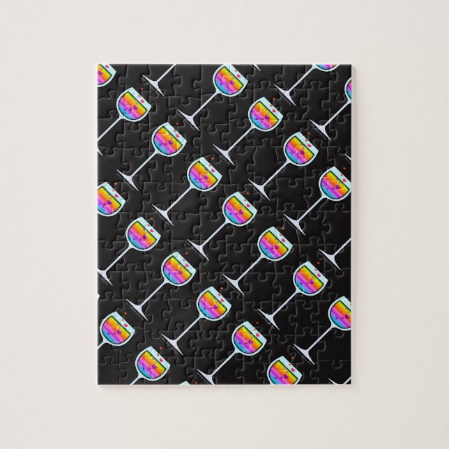 WINE GLASS JIGSAW PUZZLE (Vertical)