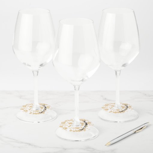 Wine Glass Labels/Bridal Shower/Wedding Wine Glass Tag Zazzle