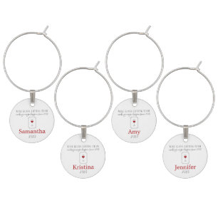 Wine Glass Lifting Team Customizable Wine Glass Charm