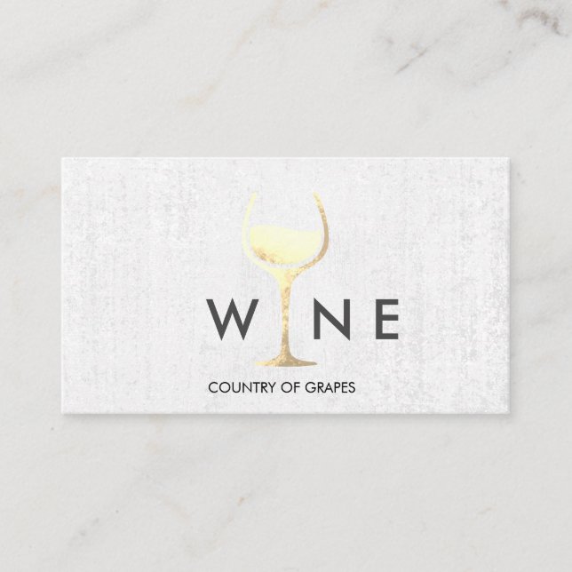 Wine Glass Logo | Vineyard Business Card (Front)