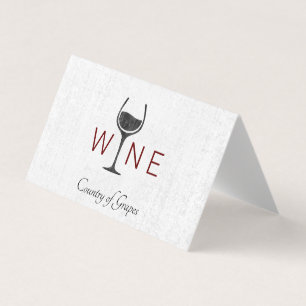 Wine Glass Logo WINE Business Card