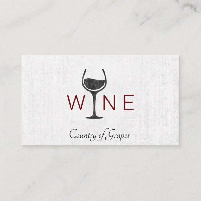 Wine Glass Logo | WINE Business Card (Front)