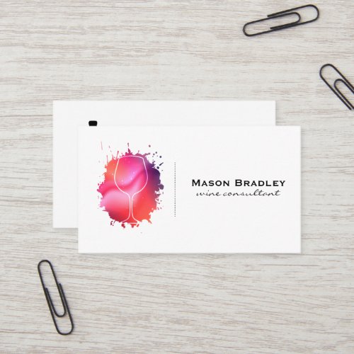 Wine Glass Modern Logo Business Card