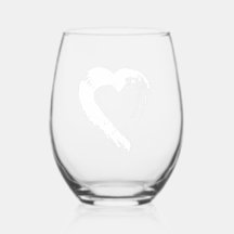 Wine Glass Moon Heart 