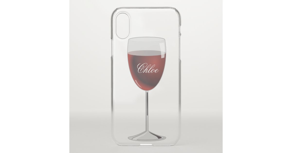 Wine Glass Name Clear Iphonex Case Zazzle Com