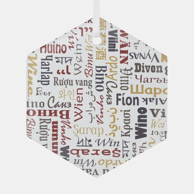 Wine Glass Ornament (Front)