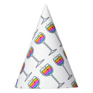 WINE GLASS PARTY HAT