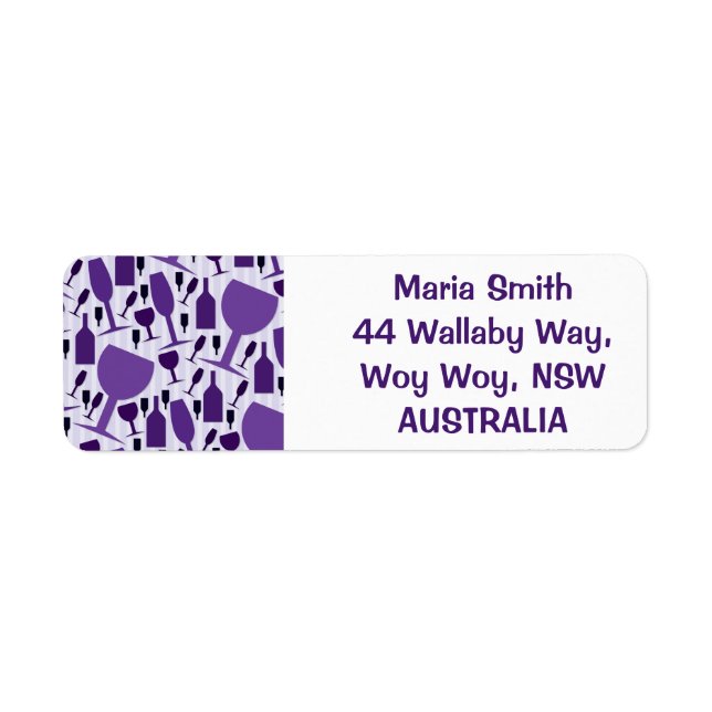 Wine glass pattern label (Front)