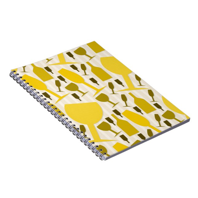 Wine glass pattern notebook (Right Side)