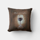 Wine Glass Pillow at Zazzle