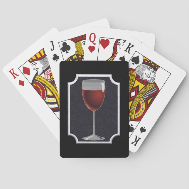 Wine glass - playing cards' poker cards (Back)