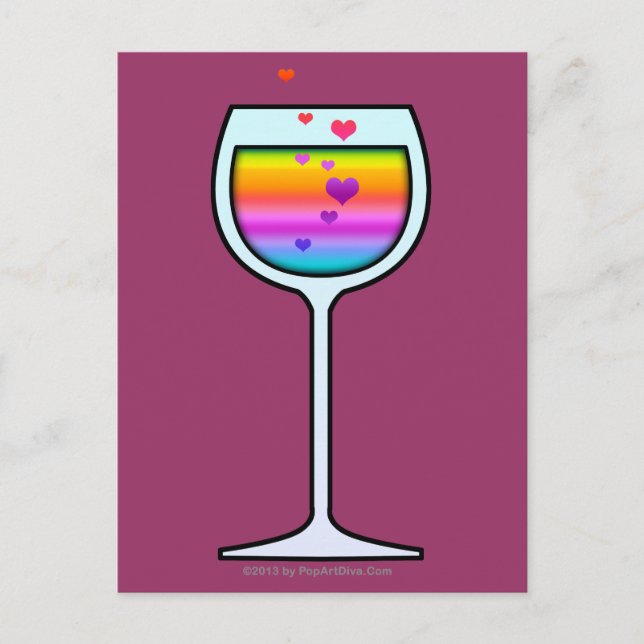 WINE GLASS POSTCARDS (Front)