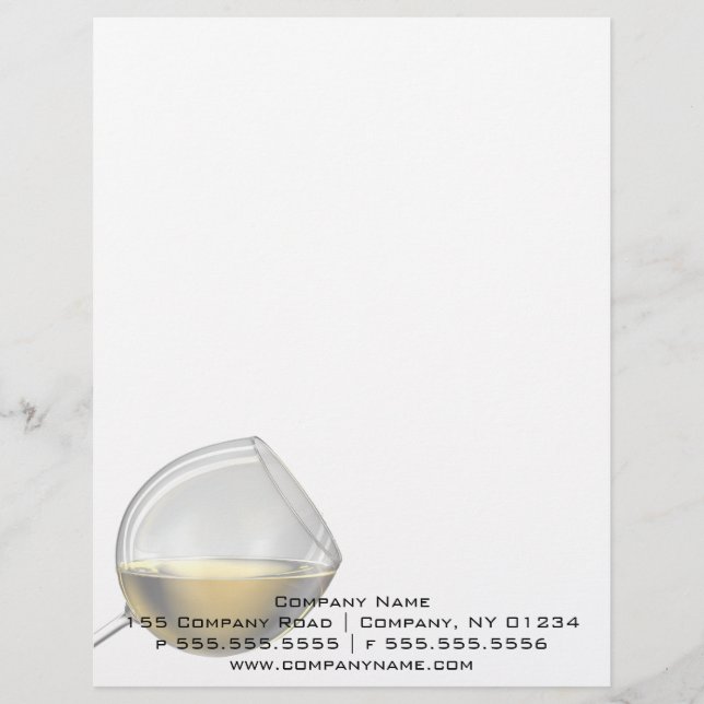 Wine Glass Professional Stationery (Front)