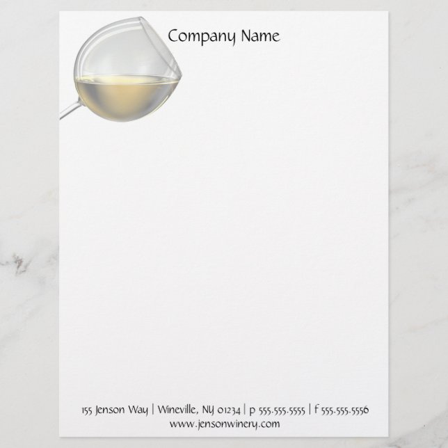 Wine Glass Professional Stationery (Front)