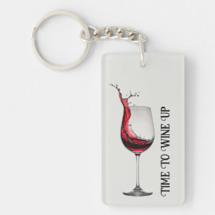 Wine Glass Quote Keychain