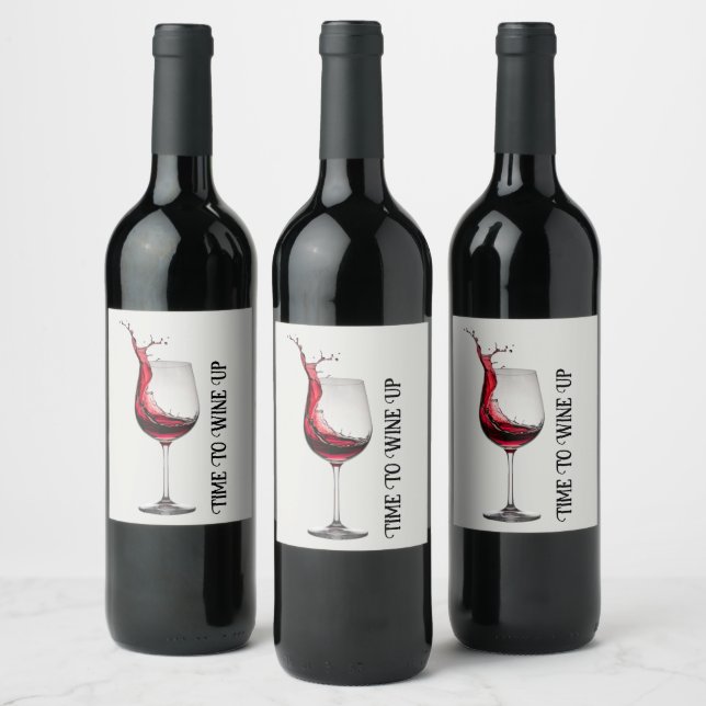 Wine Glass Quote Label (Bottles)