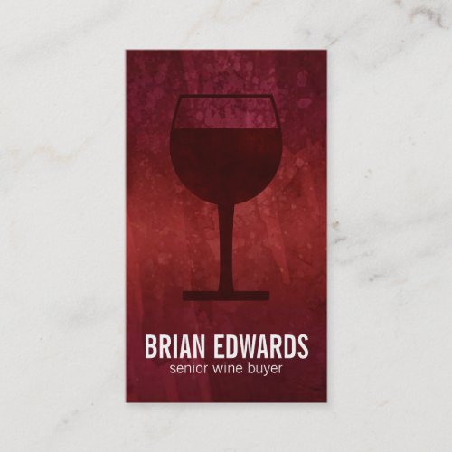 Wine Glass  Red  Full Artistic Red Business Card