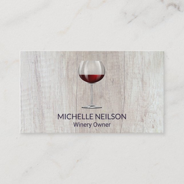 Wine Glass | Red Wine Business Card (Front)