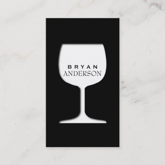 Wine Glass Sommelier Business Card (Front)