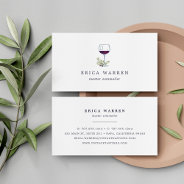 Wine Glass | Sommelier Or Wine Industry Business Card at Zazzle