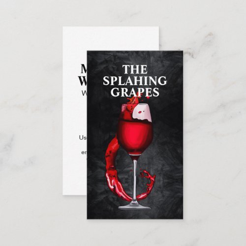 Wine Glass Spash Business Card