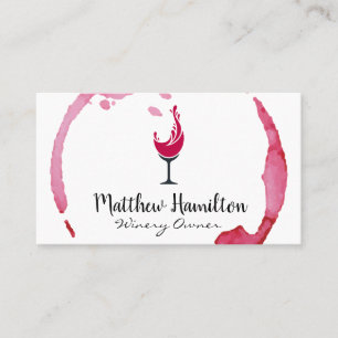 Wine Glass Splash and Stain Business Card