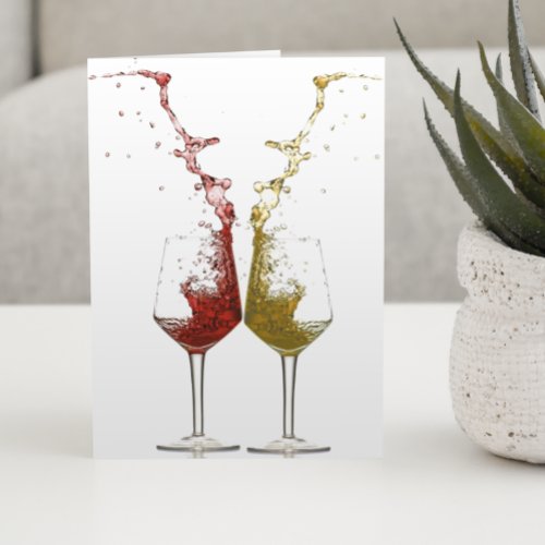 Wine Glass Splash Card