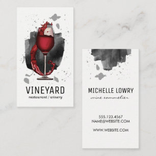 Wine Glass Splash Logo   Expressive  Business Card