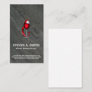 Wine Glass Splash   Slate  Business Card