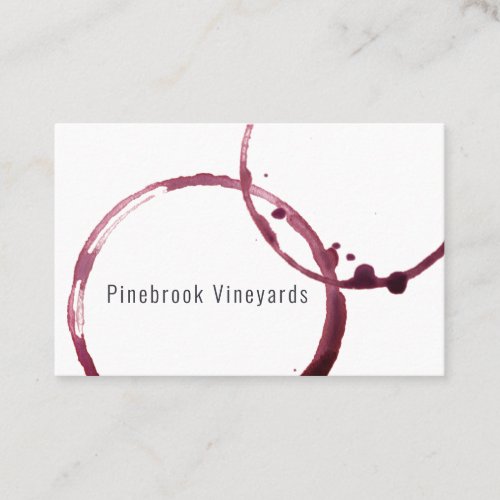 Wine Glass Stain Vineyard Winery Business Card