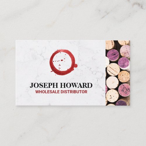 Wine Glass Stains  Opened Corks Business Card