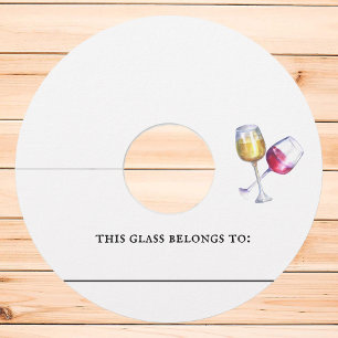 Wine Glass Tags Identifier Marker Paper Customize