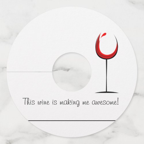 Wine Glass Tags Identifier Marker Paper Funny