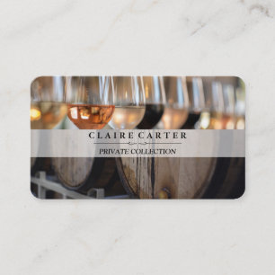 Wine Glass Tasting Wine Barrels Business Card