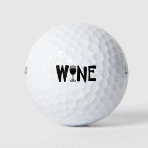 Wine Glass Text Golf Balls