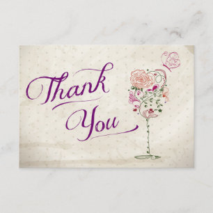 Wine Glass Thank You Note
