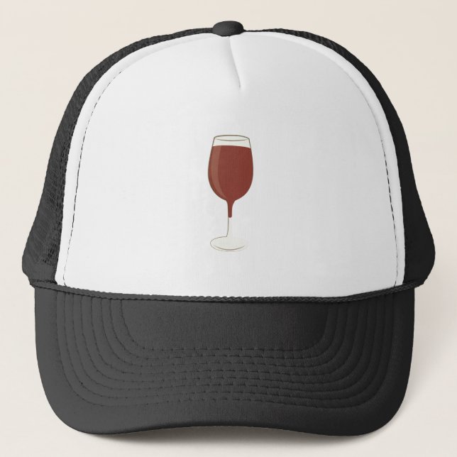 Wine Glass Trucker Hat (Front)