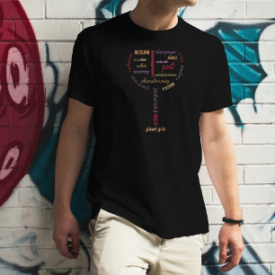 Wine Glass Typography Modern T-Shirt
