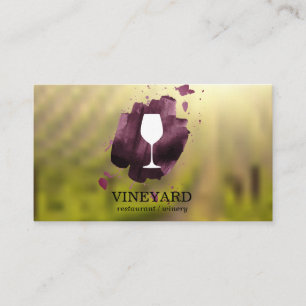 Wine Glass Vineyard Business Card