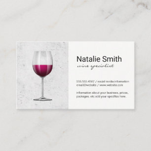 Wine Glass Winery Vineyard Business Card