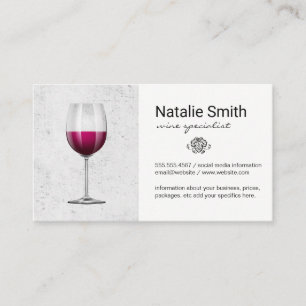 Wine Glass Winery Wine Stain Business Card