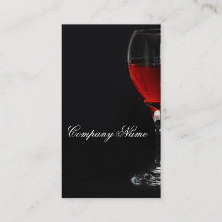 Wine Glassbusiness Card Template