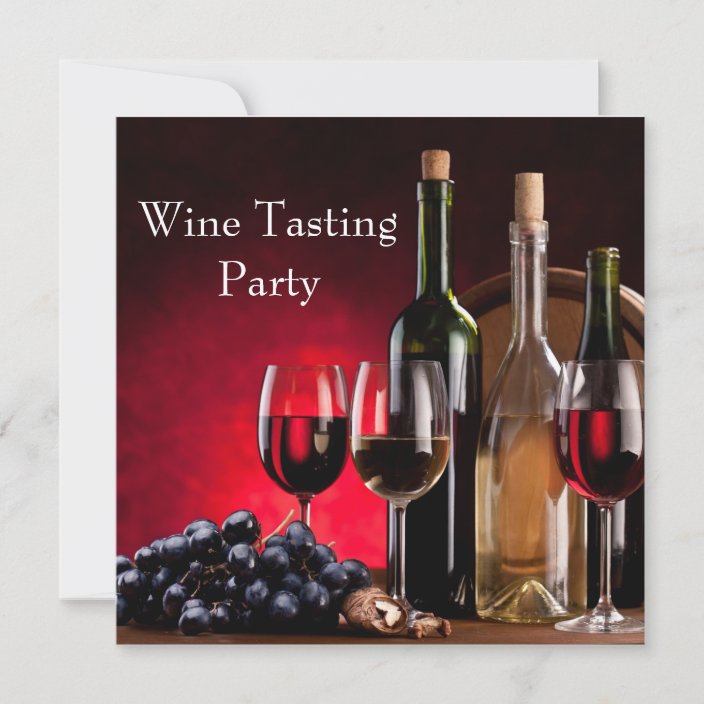 Wine Glasses Bottles Wine Tasting Party Invitation | Zazzle.com