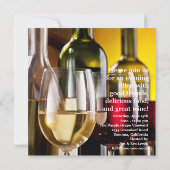 Wine Glasses Bottles Wine Tasting Party Invitation 