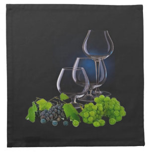 Wine Glasses  Cloth Napkin