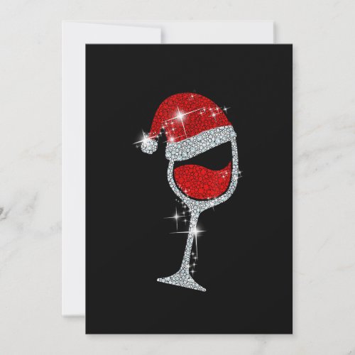 Wine Glasses Santa Hat Christmas Funny Xmas Wine L Save The Date