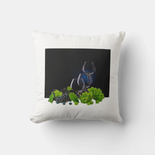 Wine Glasses Throw Pillow
