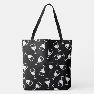 WINE GLASSES TOTE BAG