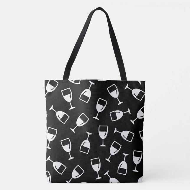 WINE GLASSES TOTE BAG (Front)